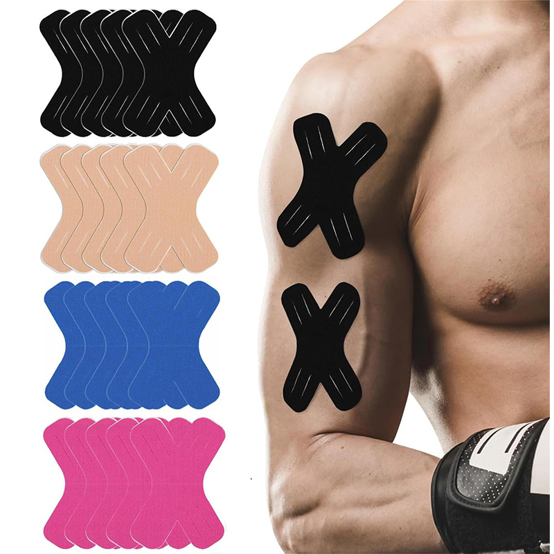Pre-Cut X-Shape Kinesiology Tape Strips