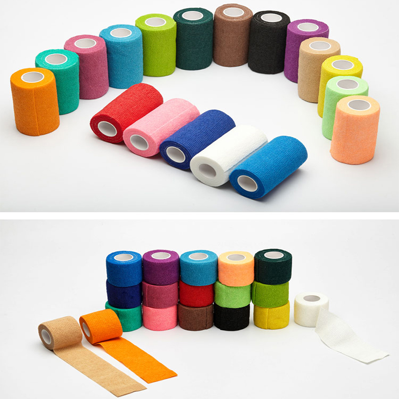 Printed Patterned Cohesive Elastic Bandage for Outdoor First Aid