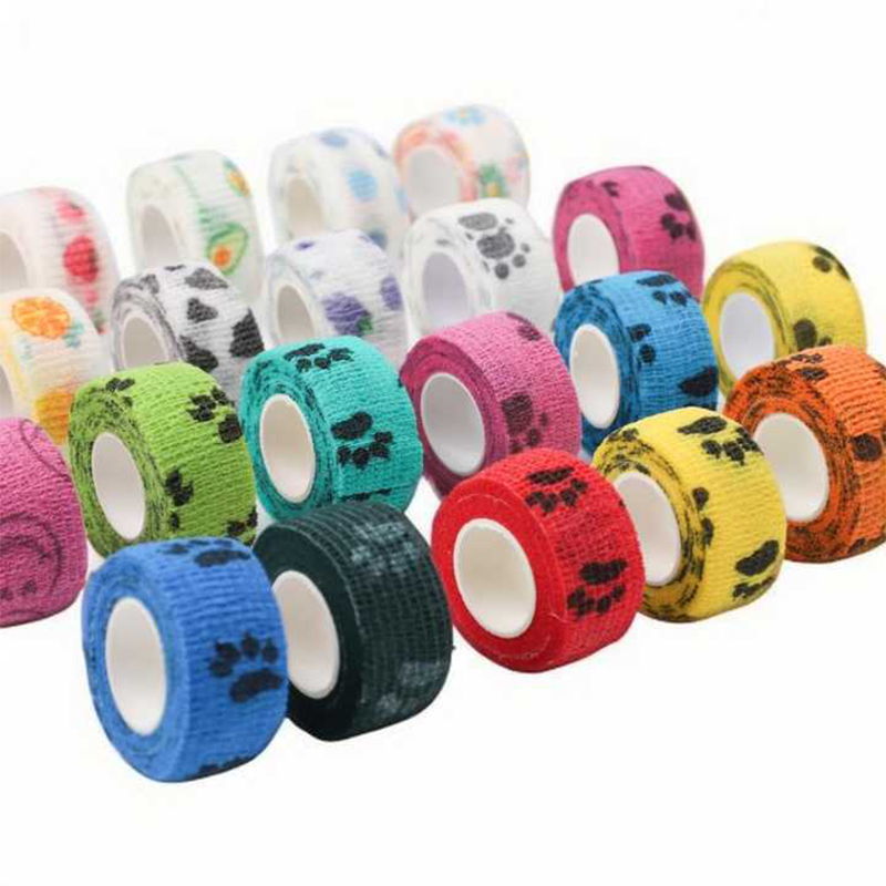 Printed Patterned Cohesive Elastic Bandage for Outdoor First Aid