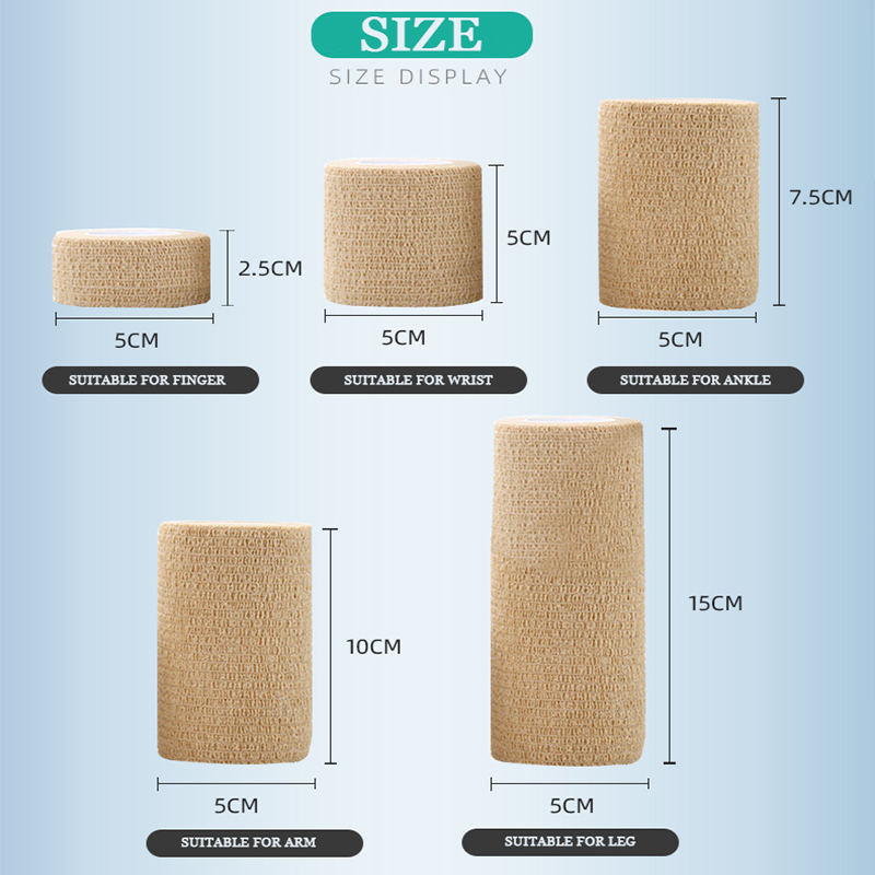 Printed Patterned Cohesive Elastic Bandage for Outdoor First Aid