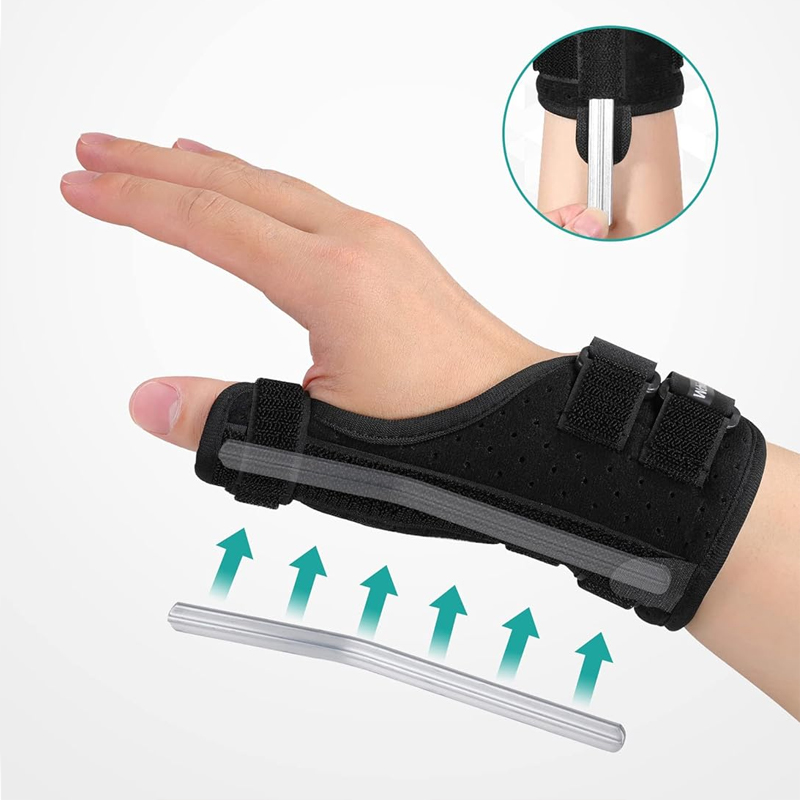 Finger Splint Hand and Wrist Brace Support Adjustable Locking Straightener