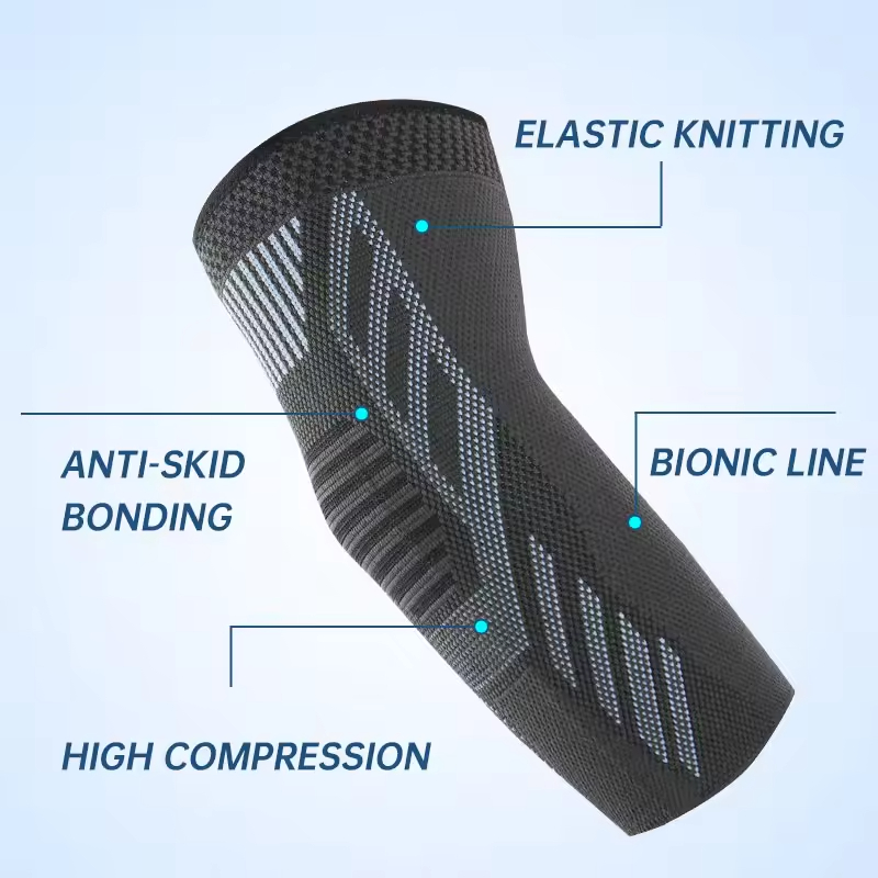 Elastic Fabric Anti-slip Knitted Elbow Brace Compression Sleeve