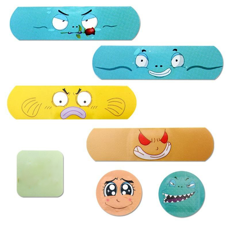 Antibacterial PE / PU Film Bandage Waterproof Transparent Adhesive Plasters Silver Ion Band-Aids