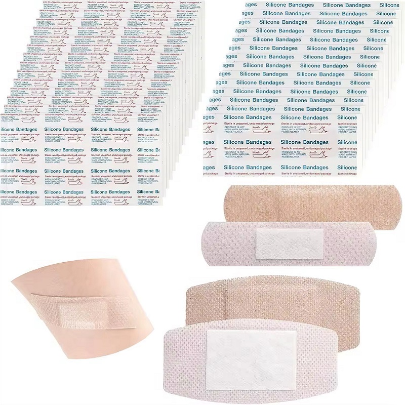 Silicone Non-Woven Band Aid Waterproof Adhesive Wound Plaster for First Aid