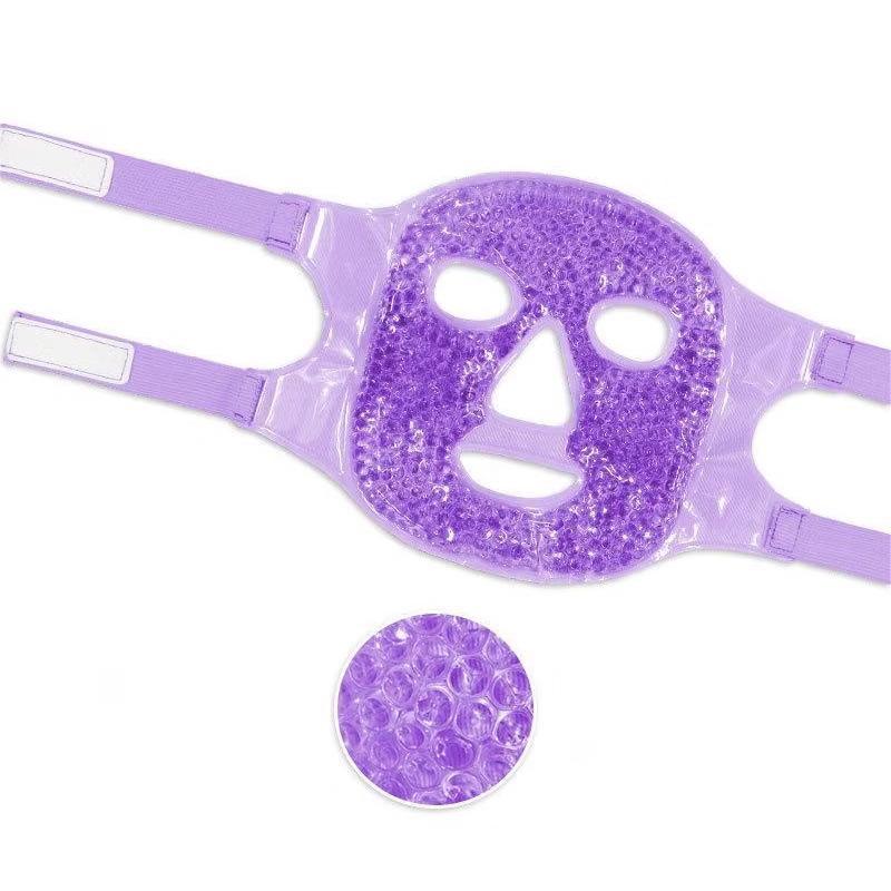 Reusable Hot & Cold Face Mask with Gel Beads & Velcro Strap