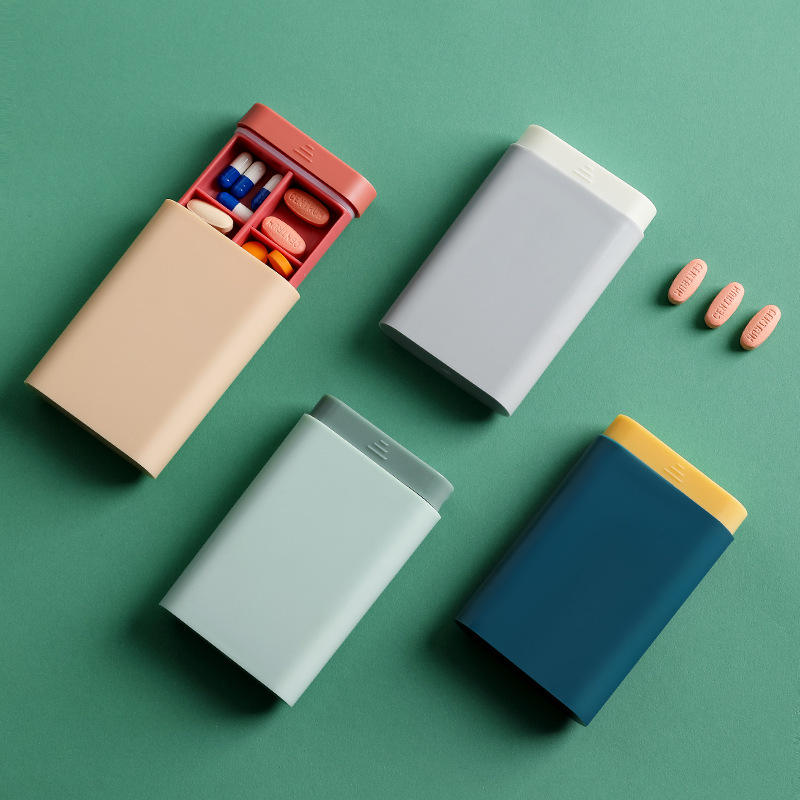 Stackable AM/PM Weekly Pill Planner Portable Pill Box