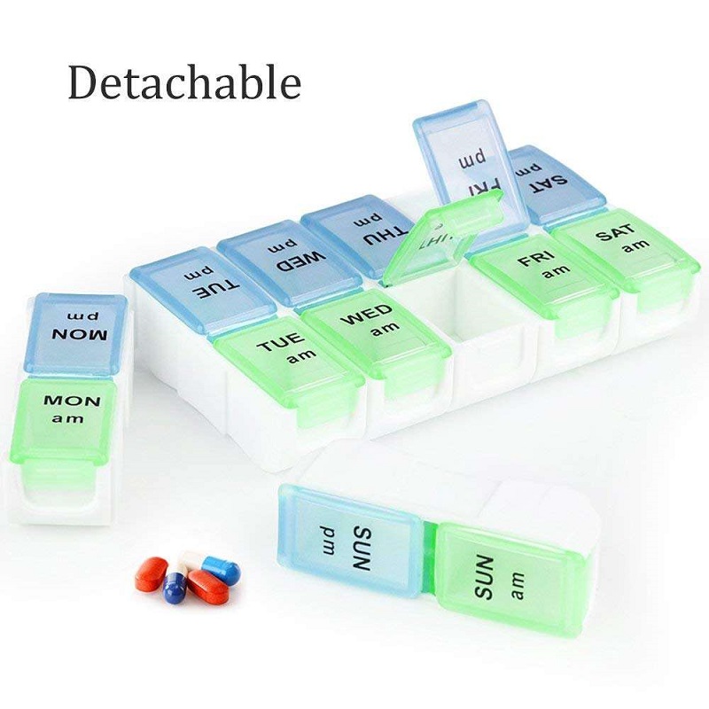 Elderly-Friendly Pill Organizer Collection Large Weekly AM-PM Monthly Pill Dispenser