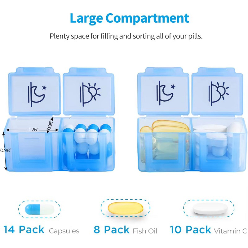 Monthly Pill Planner 31 Compartments Medicine Tablets Holder