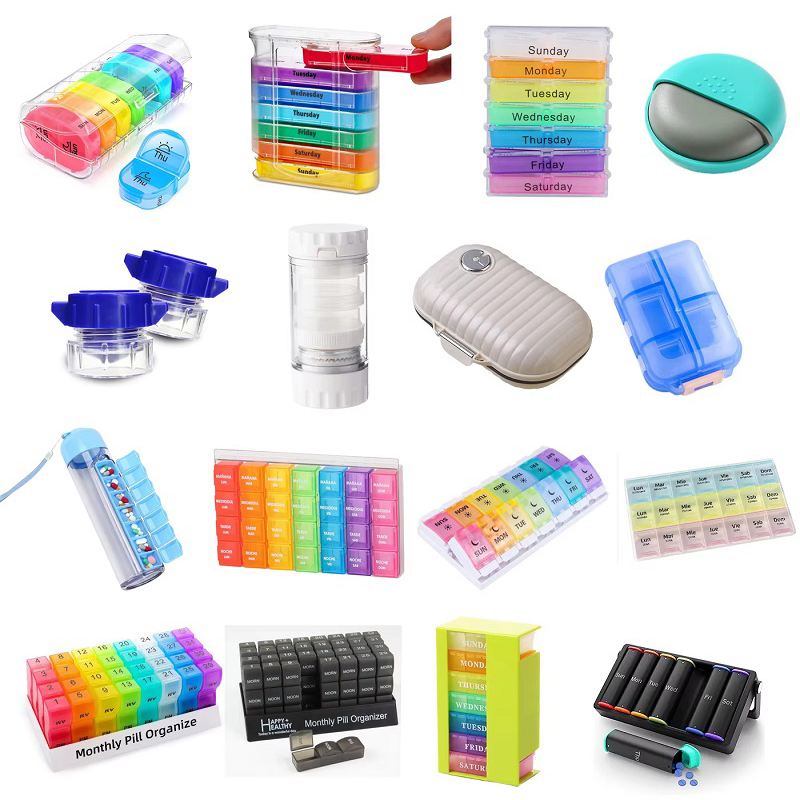 Daily Pill Organizer Portable Pill Case Pill Box