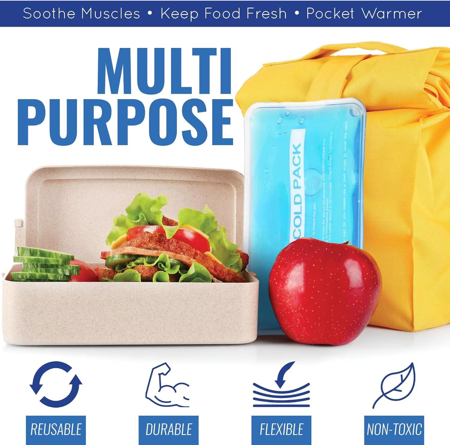 Dual-Use Hot & Cold Gel Packs Microwave Freezable