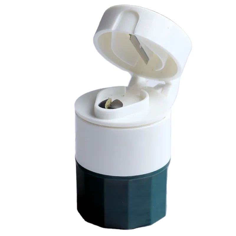 Mini Portable Pill Cutter Box Compact Travel Tablet Splitter