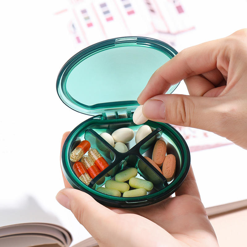 Weekly Pill Organizer 4 Times a Day Portable Pill Cases Box 7 Day Medicine Storage Box