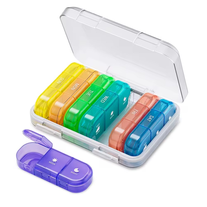 High-Capacity Weekly/Monthly Pill Organizer 21 / 28 /31 compartments