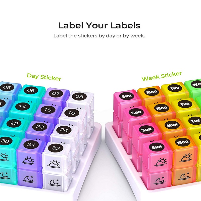 Monthly Pill Planner 31 Compartments Medicine Tablets Holder