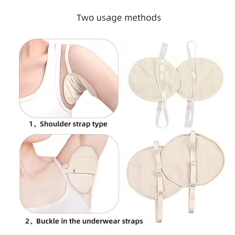 Underarm Sweat Pads Reusable Sweat Absorbing Guards Washable Armpit Sweat Pads