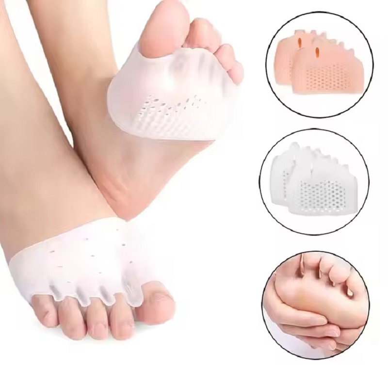Forefoot Gel Toe Separators Orthotic Half Insole Ball Foot Cushions Metatarsal Pads Insole Foot Care Protectors