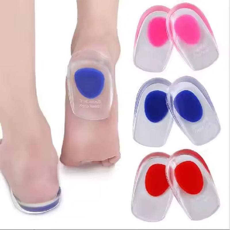 Gel Silicone Heel Cushions Reusable Gel Heel Pads Support 