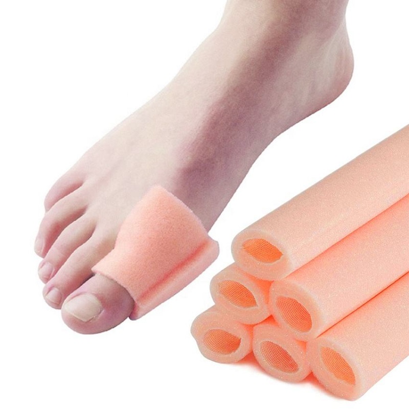 Foam Toe Tube Finger Protectors Foot Pain Tube Foam Padded Toe Tube Bandage