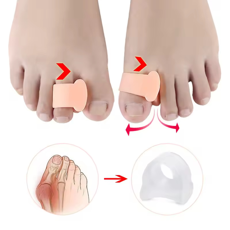 Silicone Toe Corrector Gel Protector Finger Separator Orthopedic Products Hallux Valgus Pedicure Foot Care Hammer