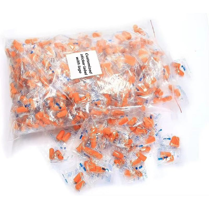 Bulk Pack Earplugs PU Foam Industrial Noisy Safety Work Disposable Noise Cancelling Ear Plugs