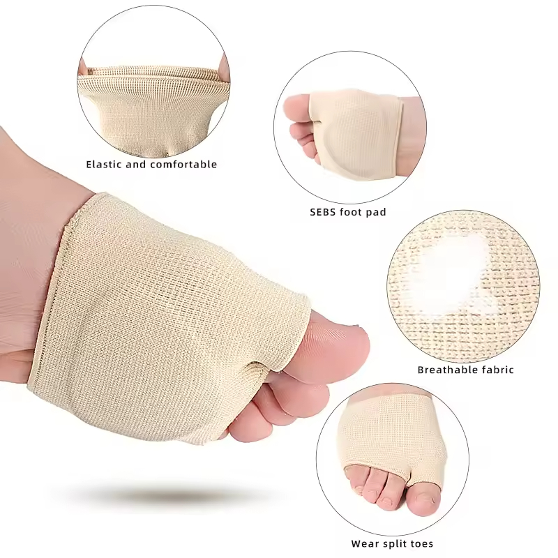 Metatarsal Gel Sleeve Pads Forefoot Cushion & Bunion Corrector