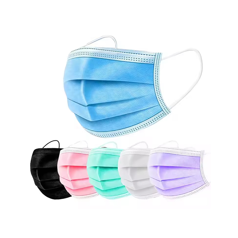 3 Layers Disposable Medical Face Mask Non Woven Blue Mask Earloop