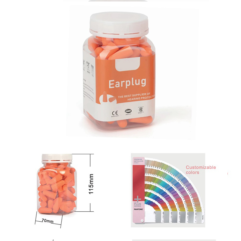 Disposable Sleeping Ear Protection PU Foam Earplugs Noise Reduction Earplugs Bulk Pack