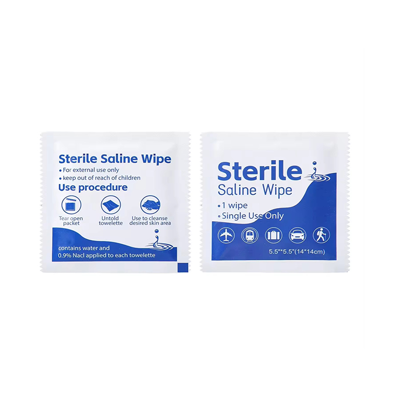 Sterile Saline Wipes 0.9% Sodium Chloride for Disinfection Cleaning Supplies 