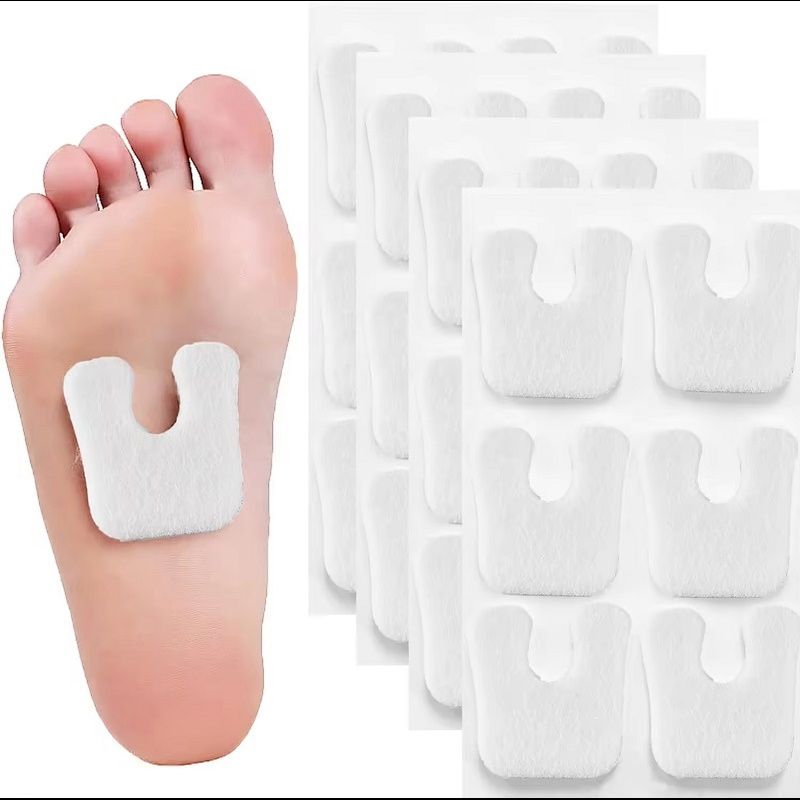 Felt Callus Pads U Shaped Self Adhesive Felt Ball of Foot Cushions Metatarsal Pads