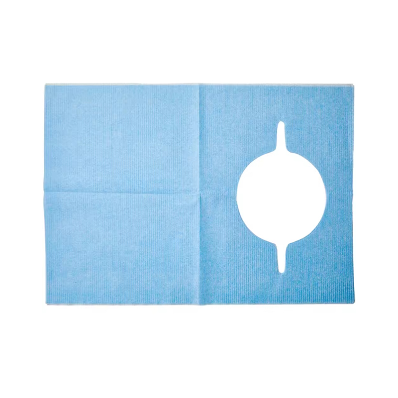 Waterproof Patient Bibs Disposable Dental Cloth Protection Paper and PE Apron Medical Supplies