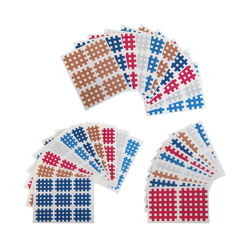 Multi-Size Cross Tape Sheets Mixed Pack – Grid Acupressure Patches for Physiotherapy