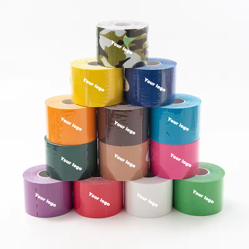 Brand Logo Repeat Printed Athletic Kinesiology Tape 