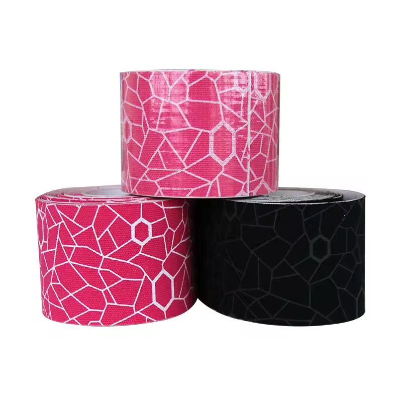 Simple Stripe Printed Athletic Kinesiology Tape Standard Sports Grade