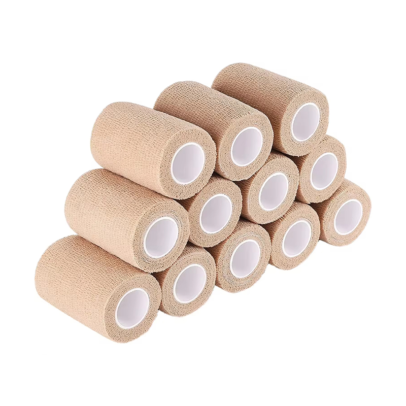 Extra-Wide Cotton Self-Adherent Bandage 4in / 6in Cohesive Compression Wrap