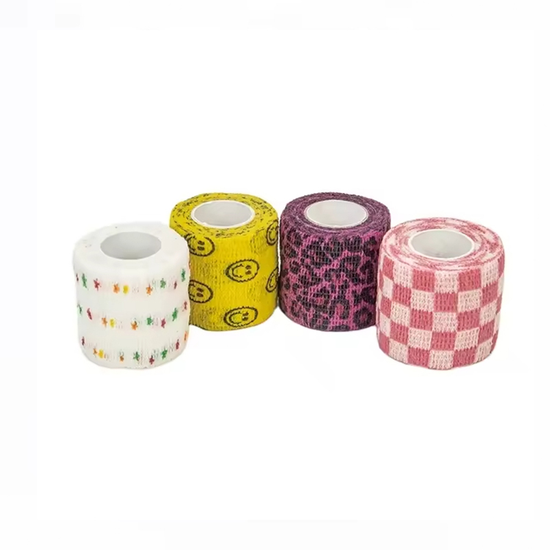 Printed Cotton Self-Adherent Bandage 2in / 3in Patterned Cohesive Wrap