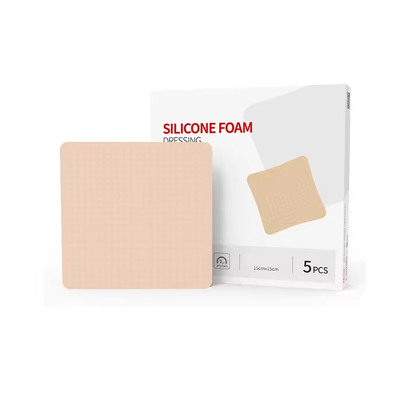 Silicone Foam Dressings Bordered Absorbent Wound Protection with PU Film
