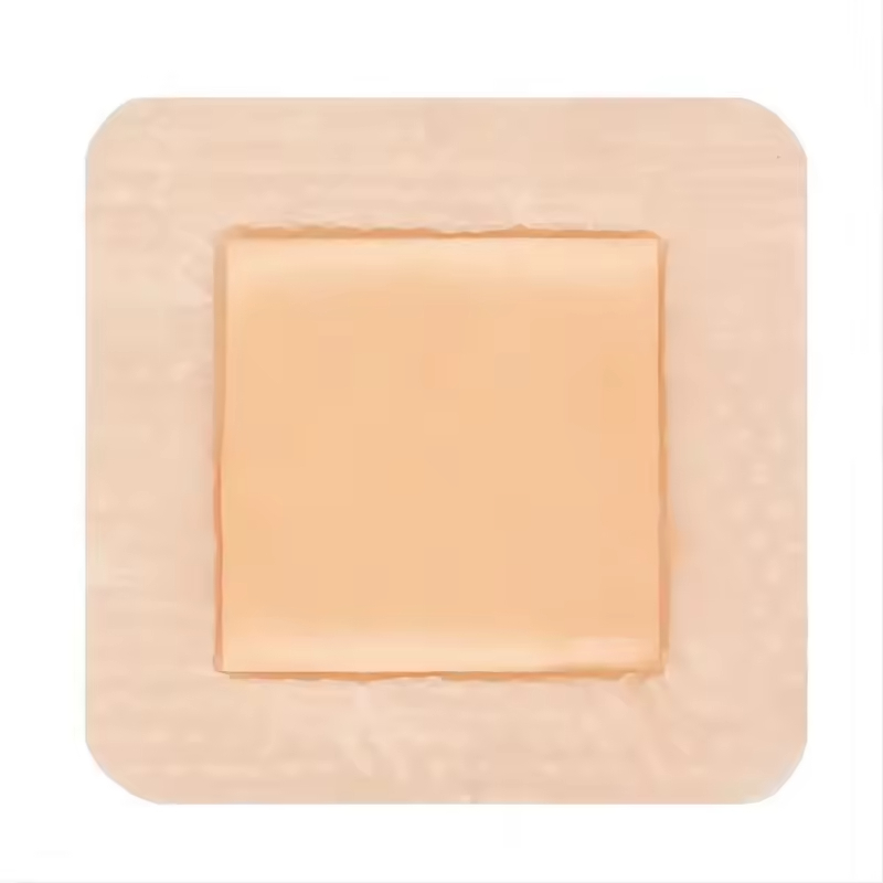 Silicone Border Foam Dressing Silicone Adhesive PU Foam Wound Pad