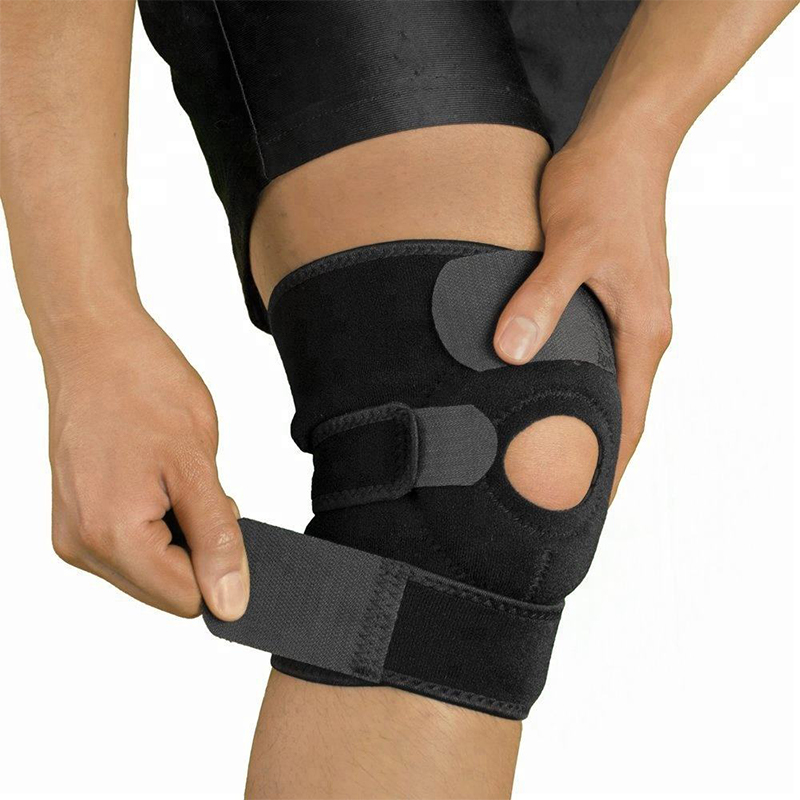 Adjustable Wraparound Neoprene Knee Support Open Patella Velcro Straps