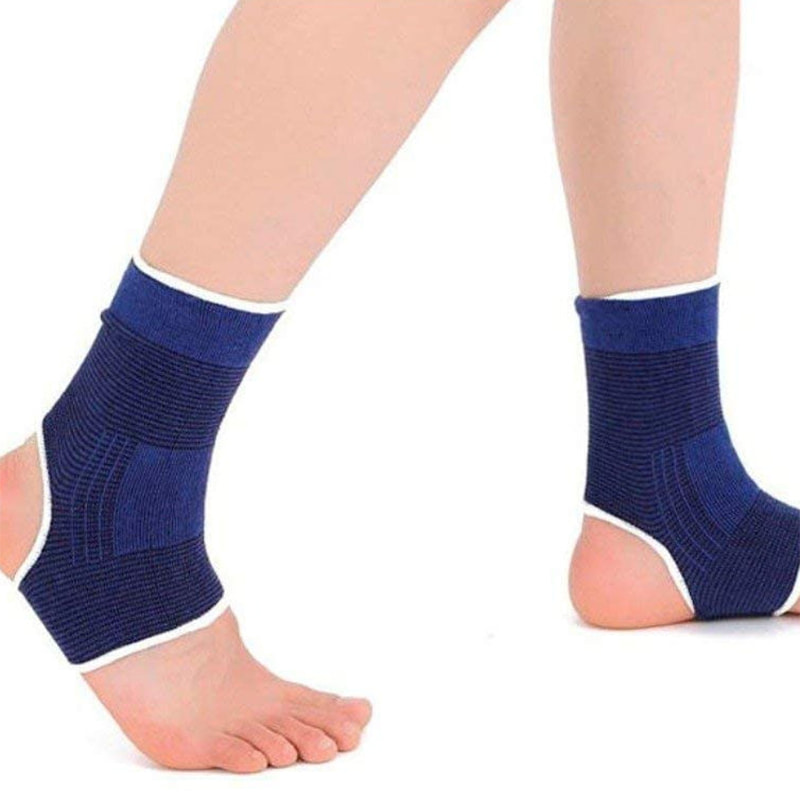 Open-Heel / Open-Toe Silicone Grip Knit Ankle Sleeve