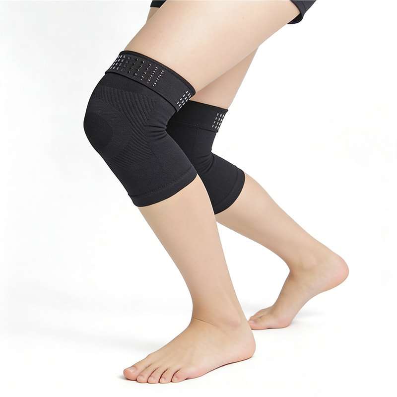 Anti-Slip Silicone Grip Knit Knee Sleeve