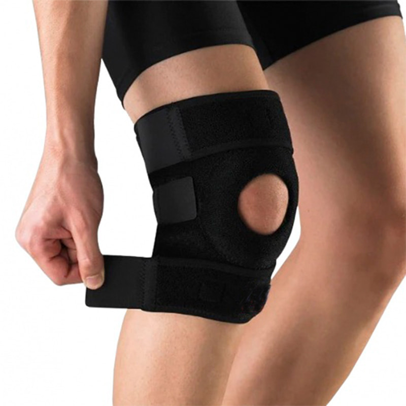 Neoprene Wraparound Open-Patella Support (Velcro Straps)