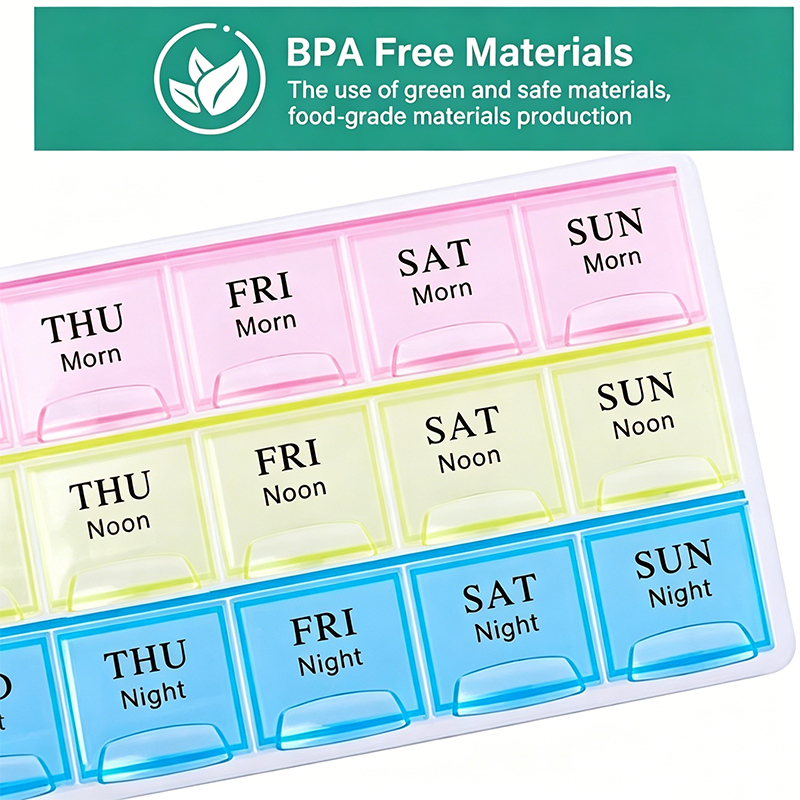 Weekly 3 Times a Day Pill Box