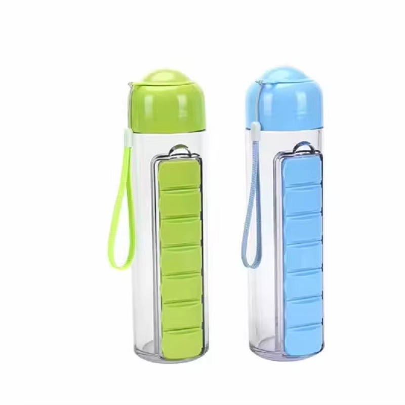 3-in-1 Cup-Cap Water Bottle Pill Organizer