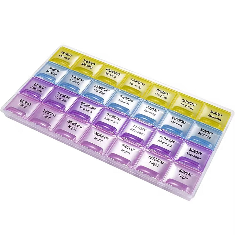 4 Times a Day Weekly Pill Organizer