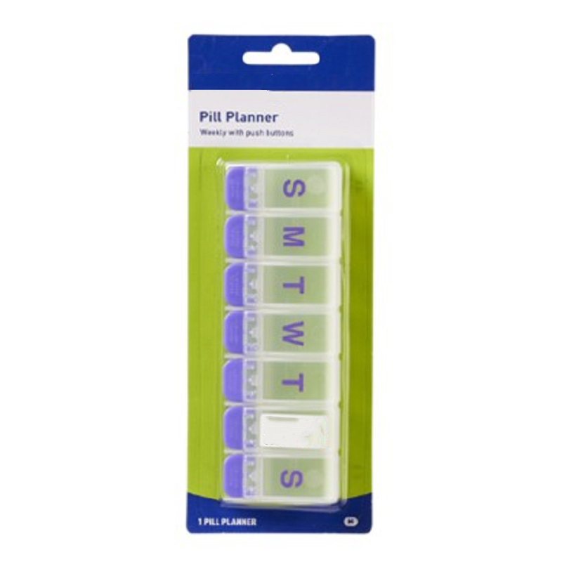 Push-Button Weekly Pill Organizer