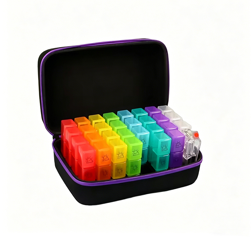 Monthly Large-Capacity Pill Organizer with Pouch / Carry Case