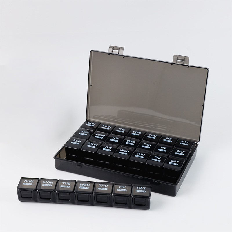 Monthly Large-Capacity Pill Organizer with Pouch / Carry Case