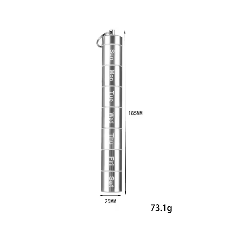 Weekly 7-Day Stackable Aluminum Pill Organizer