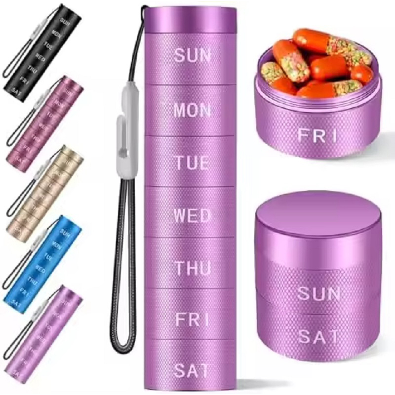 Slim Tube / Mini Portable Stackable Pill Box