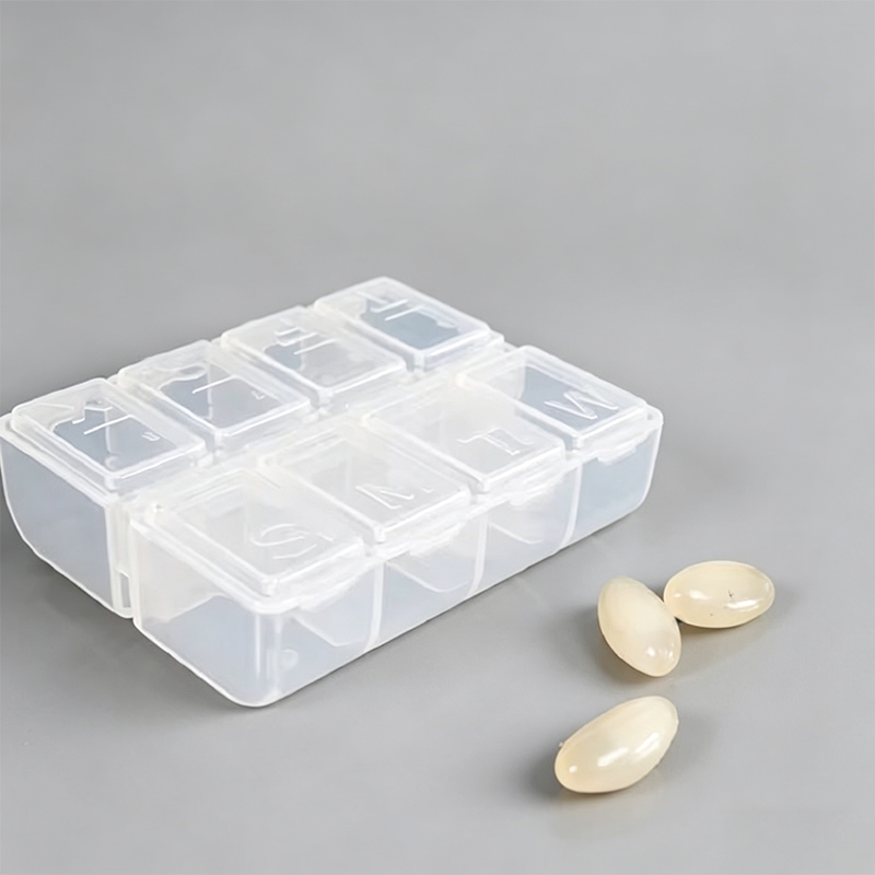 Clear Transparent Weekly Pill Box